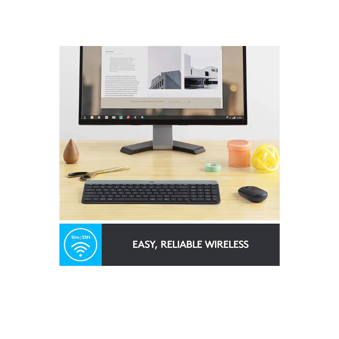 Kit tastatura si mouse Wireless LOGITECH MK470 Slim, USB, Layout US INT [4]