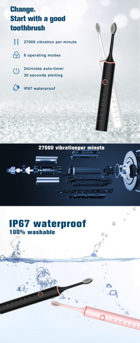 Periuta de dinti electrica + 4 capete rezerva [3]