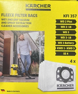 Saci aspirator pentru KARCHER compatibil cu KFI 357 WD 2-18, WD 2 Plus, WD 3-18, WD 3, WD 3 Battery, KWD 1- KWD 3, SE 4 [3]