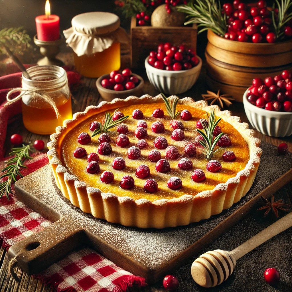 Tartă cu brânză de vaci și merișoare – Desertul ideal pentru iarnă