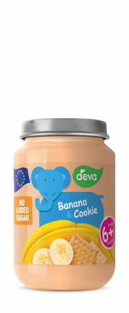 Piure copii cu banană și biscuiți