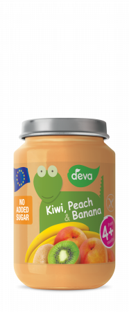 Piureuri bebelusi de la 6 luni - Piure cu kiwi, piersica, banana si mar 