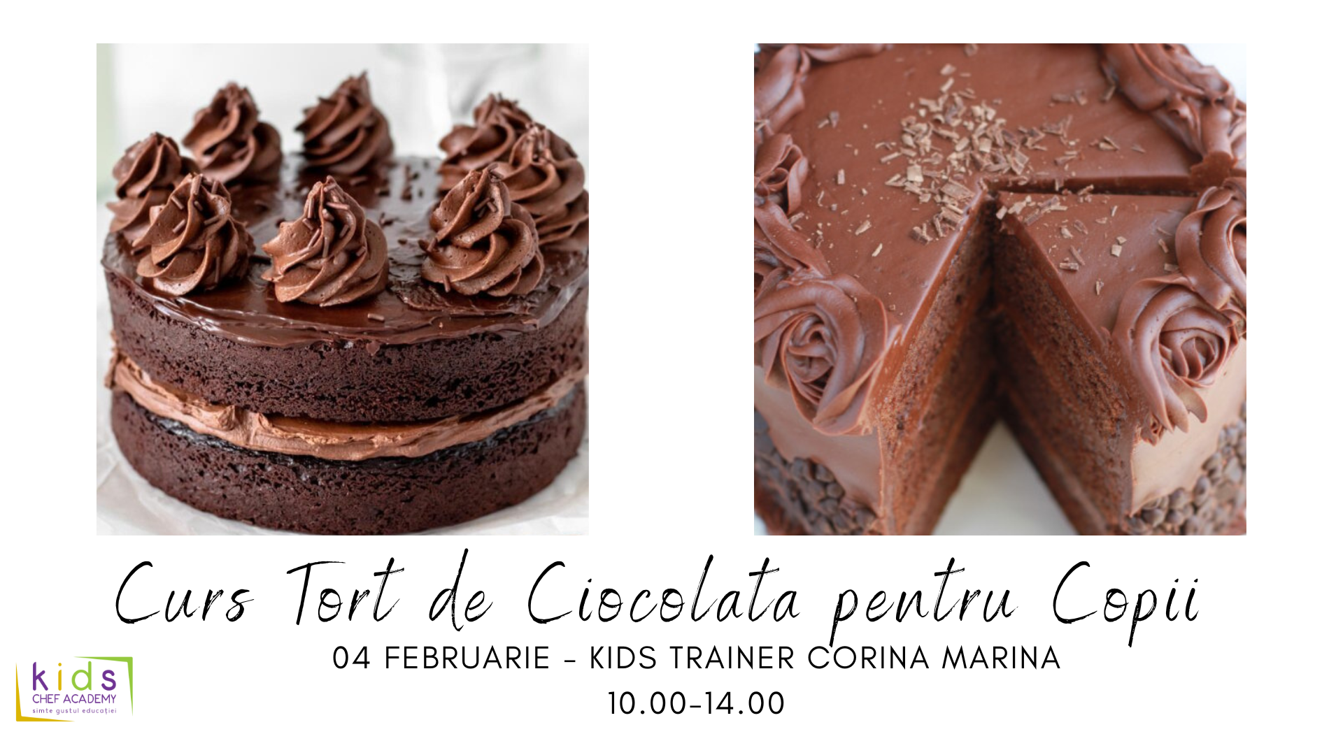 Curs Tort de Ciocolata pentru copii - 04 Feb. 2023, Bucuresti