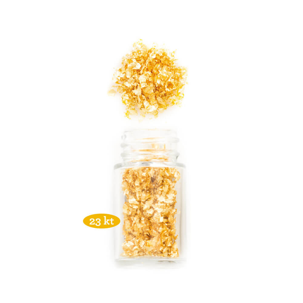 Aur Alimentar 23 kt Fulgi Mari, 125 mg [3]