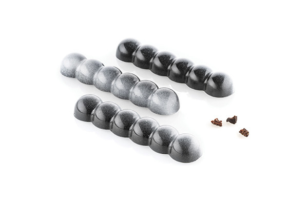 Batoane Ciocolata 11.5 x 2.5 x H 1.5 cm - Matrita Policarbonat Bubbles, 10 cavitati (CH012) [1]