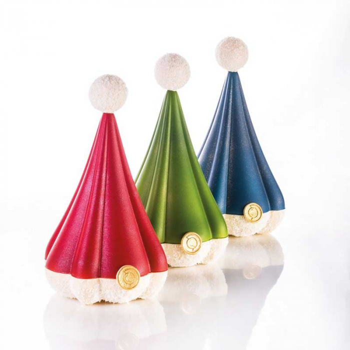 Brad Craciun Fluent 3D Ø 14 x H 20 cm, Set Matrite Plastic 2 Subiecte Ciocolata [2]