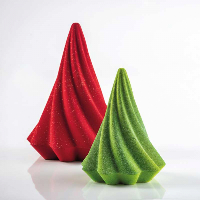 Brad Craciun MiniTwirl 3D, Ø 11.2 x H 15 cm, Set Matrite Plastic 2 Subiecte Ciocolata [2]