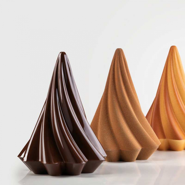Brad Craciun Twirl 3D, Ø 15 x H 20 cm, Set Matrite Plastic 2 Subiecte Ciocolata [3]