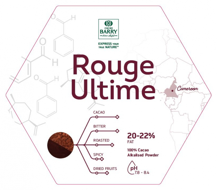 Cacao pudra alcalinizata 22-24%, Rouge Ultimate, 5 kg, Cacao Barry [2]