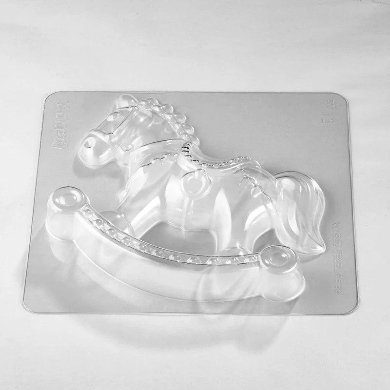 Calut Balansoar 3D, 17.5 x 5.5 x H 15.5 cm, Set Matrite Plastic 2 Subiecte Ciocolata [4]