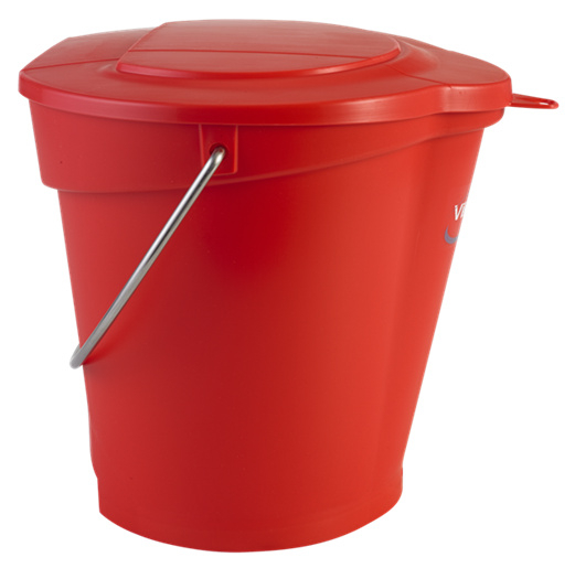 Capac Galeata 12 L, Material Plastic Rosu [2]