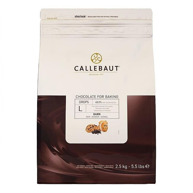 Ciocolata Neagra Termostabila 48%, Picaturi marime L, 2,5 Kg, Callebaut [1]