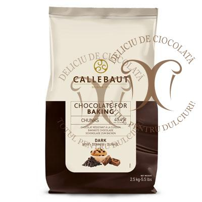 Ciocolata Neagra Termostabila Bucati mari, CHUNKS, 45,4%, 2,5 Kg, Callebaut [1]