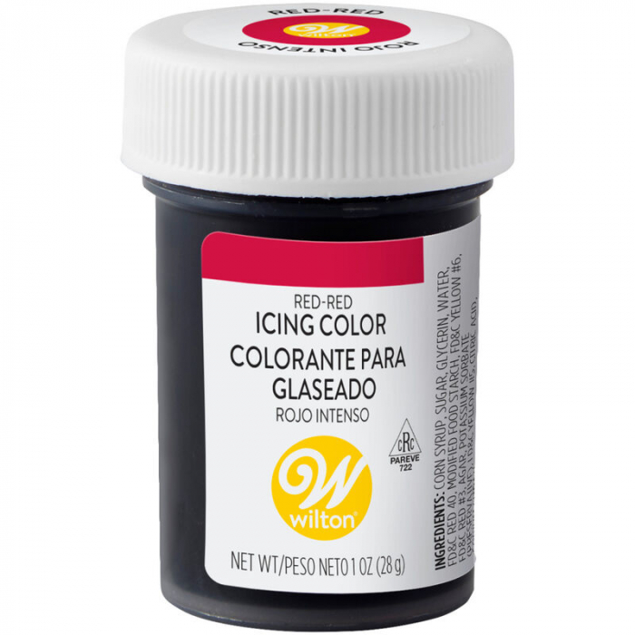 Colorant Alimentar Gel, Rosu Intens (Red Red) - Wilton, 28 gr [1]
