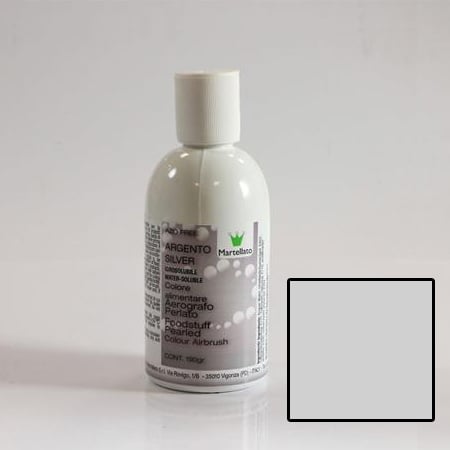 Colorant Alimentar Lichid Hidrosolubil, Argintiu Perlat, 190 ml - Azo Free [1]