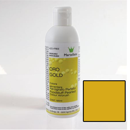 Colorant Alimentar Lichid Hidrosolubil, Auriu Perlat, 190 ml - Azo Free [1]