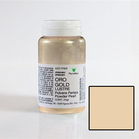 Colorant Alimentar Liposolubil Pudra Metalizata, Auriu Sclipitor, 25 gr - Azo Free [1]