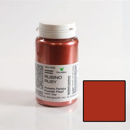 Colorant Alimentar Liposolubil Pudra Metalizata, Rubiniu, 25 gr - Azo Free [1]