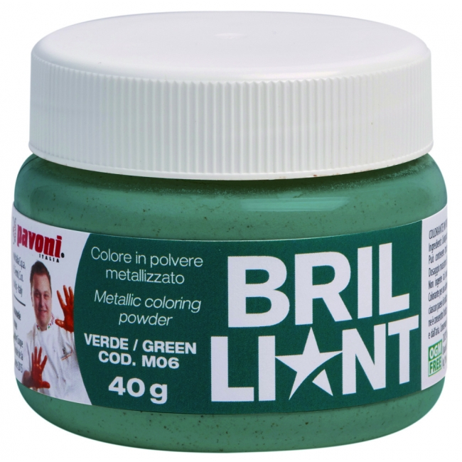 Colorant Alimentar Liposolubil Pudra Metalizata, Smarald/Verde, 40 gr - Azo Free [1]