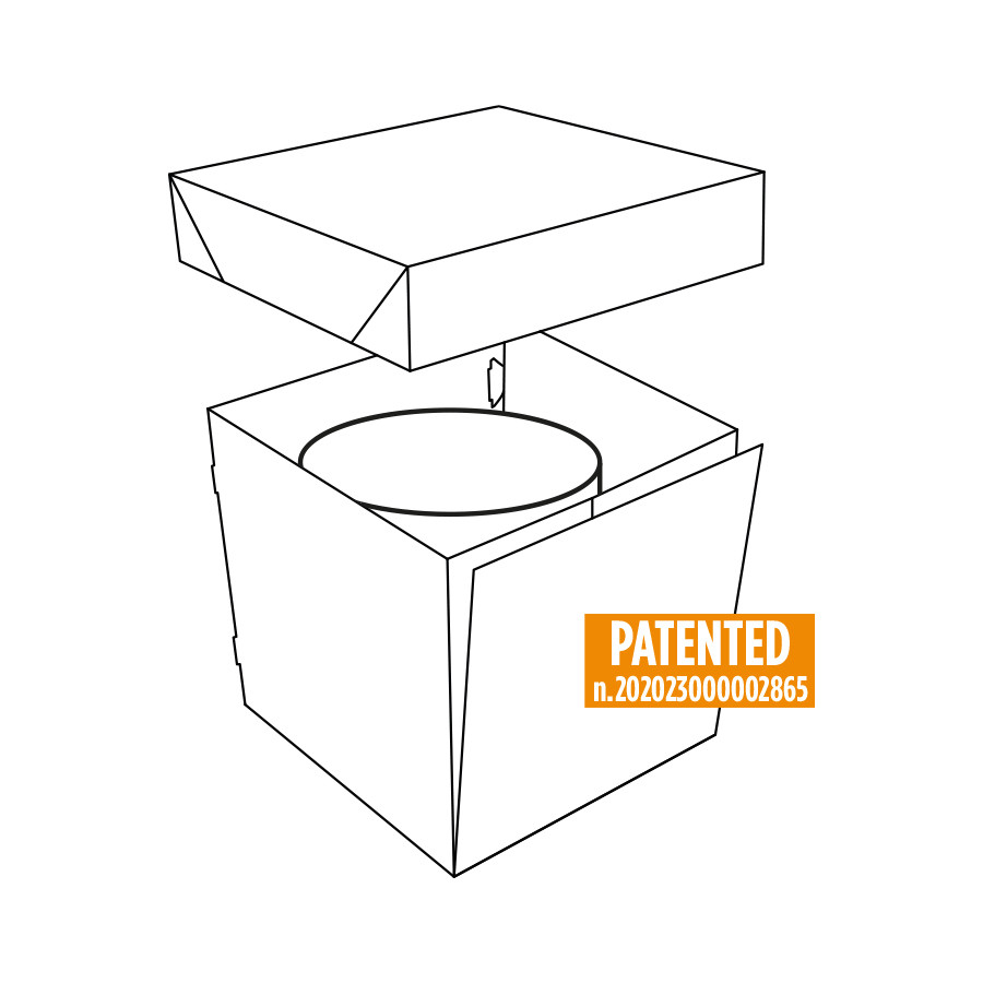 Cutie Patrata Desert / Tort, Carton Alb, 26.5 x 26.5 x H 25 cm [2]