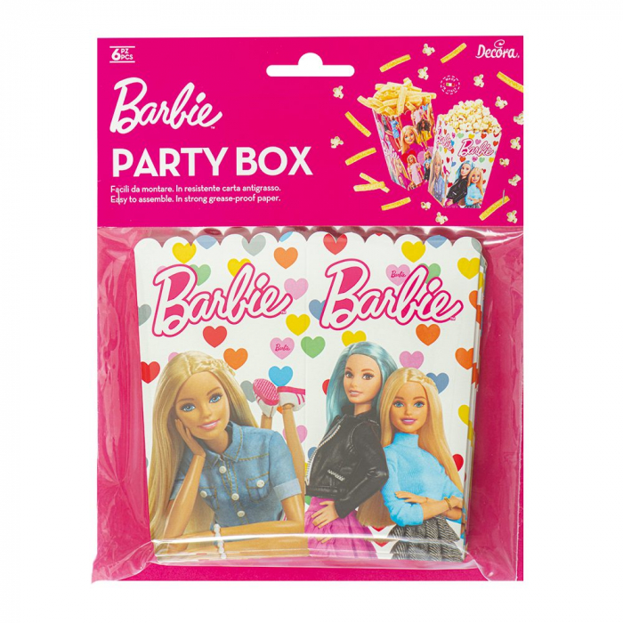 Cutii Party Barbie, Carton Impermeabil, 7 x 7 x H 14 cm, 6 Buc [2]