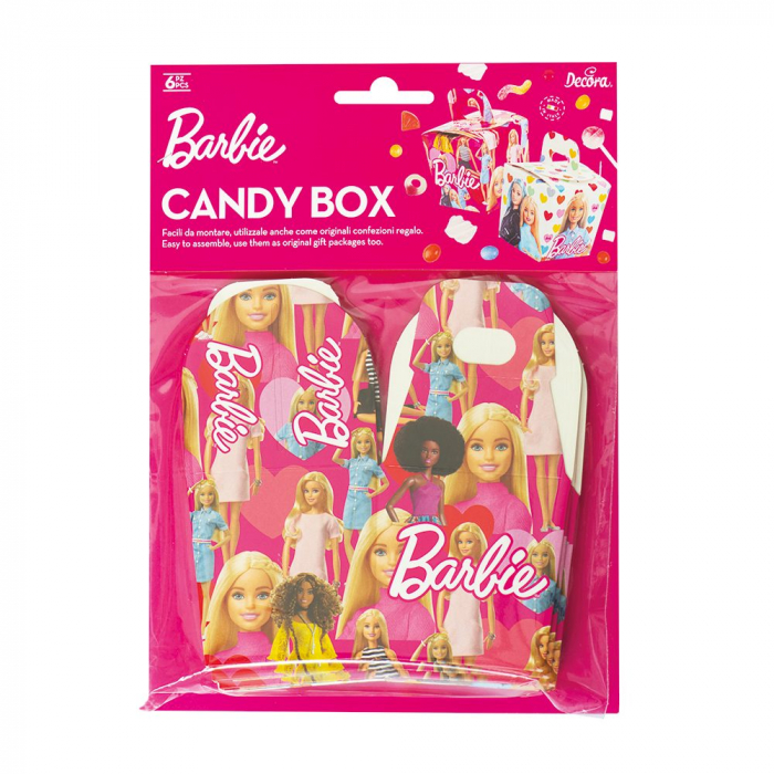 Cutii Party Barbie, Carton Impermeabil, 7 x 7 x H 8 cm, 6 Buc [2]