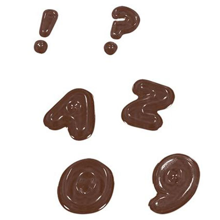 Decor Cifre, Litere, Semne - Matrita Plastic Ciocolata [1]