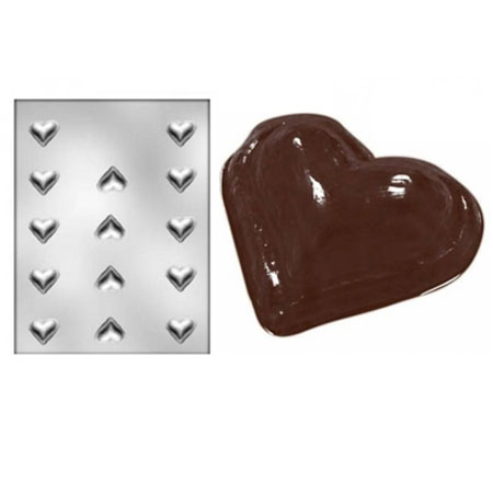 Decor Inimioare Ø 3cm - Matrita Plastic Ciocolata [3]