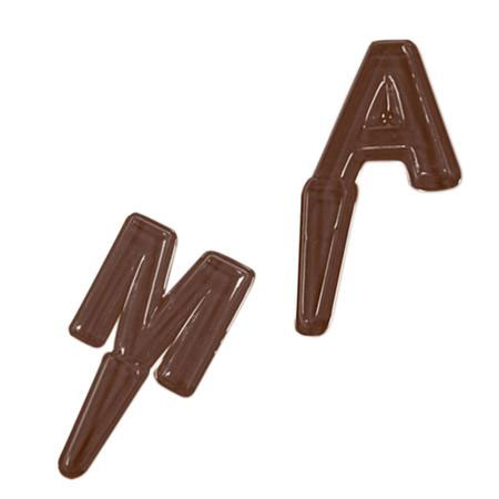 Decor Litere A-M - Matrita Plastic Ciocolata [1]