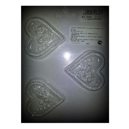 Decor / Plachete Inimioare Ø 8 cm - Matrita Plastic Ciocolata [2]