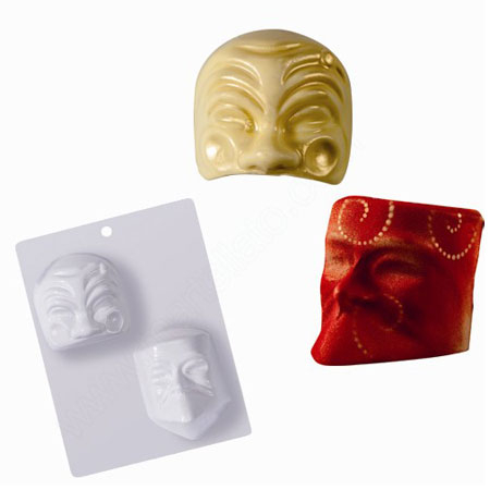 Decor / Subiect 3D Masca de Carnaval 07 - Matrita Plastic Ciocolata [1]