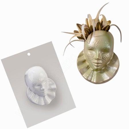 Decor / Subiect 3D Masca de Carnaval 09 - Matrita Plastic Ciocolata [1]