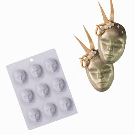 Decor / Subiect 3D Masca de Carnaval 10 - Matrita Plastic Ciocolata [1]
