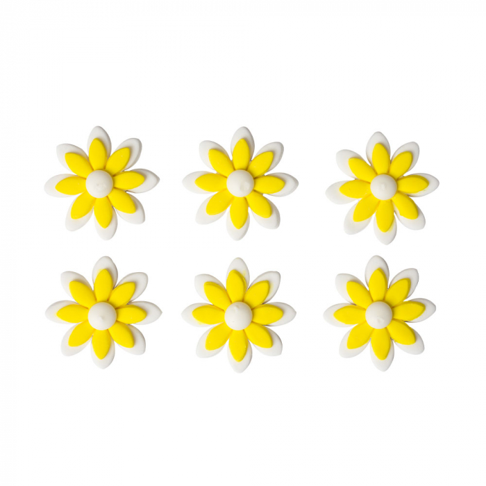Decor Zahar - Margarete Alb Galben Ø 3.5 cm, 6 buc [2]
