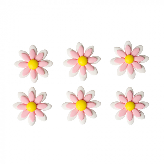 Decor Zahar - Margarete Alb Galben Roz Ø 3.5 cm, 6 buc [2]