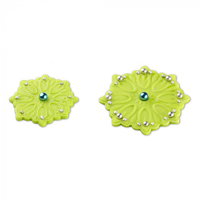 Dantele sau Decor Rotund Ø 4.5 si 6 cm - Decupatoare Plastic cu Extractor, Set 2 Buc [2]