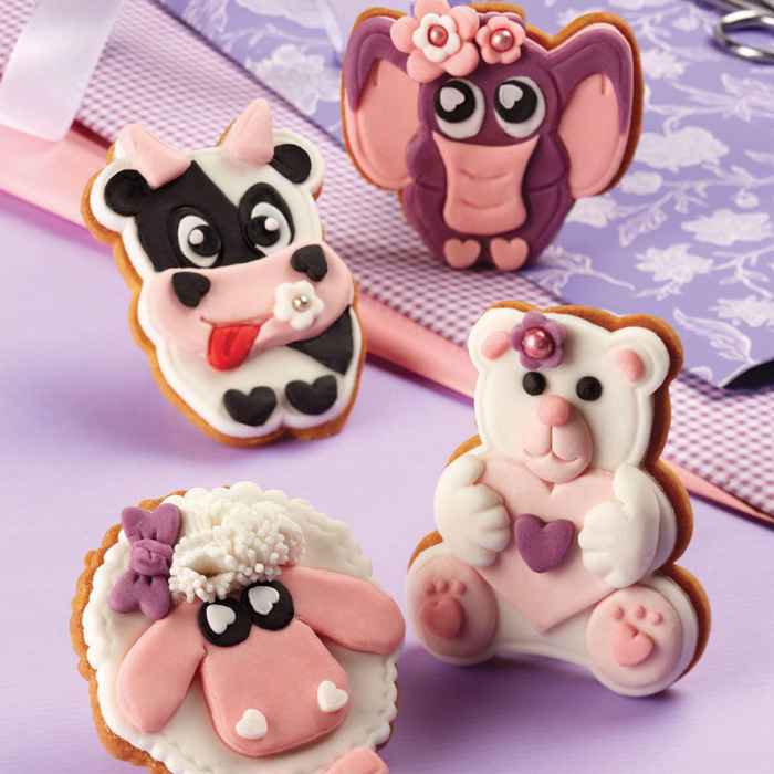 Funny Animals - Decupatoare Plastic cu Extractor Ø 8 cm, Set 4 Buc [6]