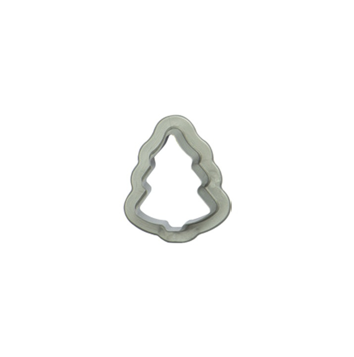 Decupatoare Plastic Craciun - Bradut, Ø 4 x H 2.2 cm [1]