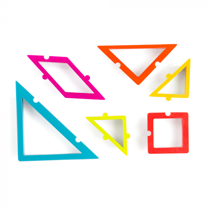 Decupatoare Plastic Forme Geometrice - Puzzle Tangam, Set 6 buc + 20 modele posibile [5]