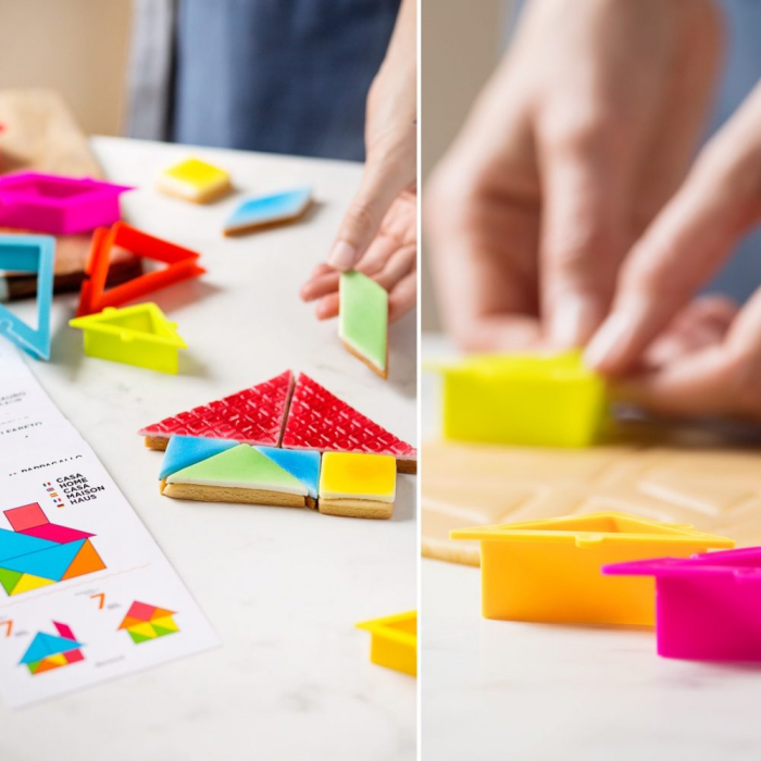 Decupatoare Plastic Forme Geometrice - Puzzle Tangam, Set 6 buc + 20 modele posibile [3]