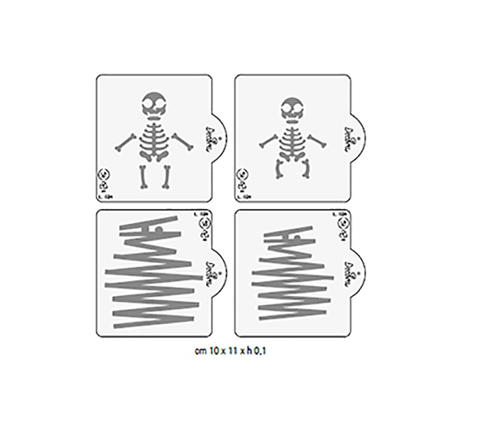 Decupatoare Plastic Halloween -Gingerdread 6.5 - 8 x 8 - 10.2 x H 2.2 cm + 4 Sabloane [4]