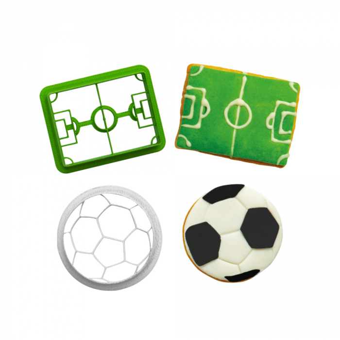 Decupatoare Plastic Sport - Fotbal Ø 6.5 si 7.5 x H 2.2 cm, 2 Buc  [3]