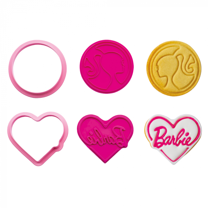 Decupator + Marcator Plastic Barbie Rotund, Inima 7 x 6.5 x H 2.2 cm, Set 4 buc [2]