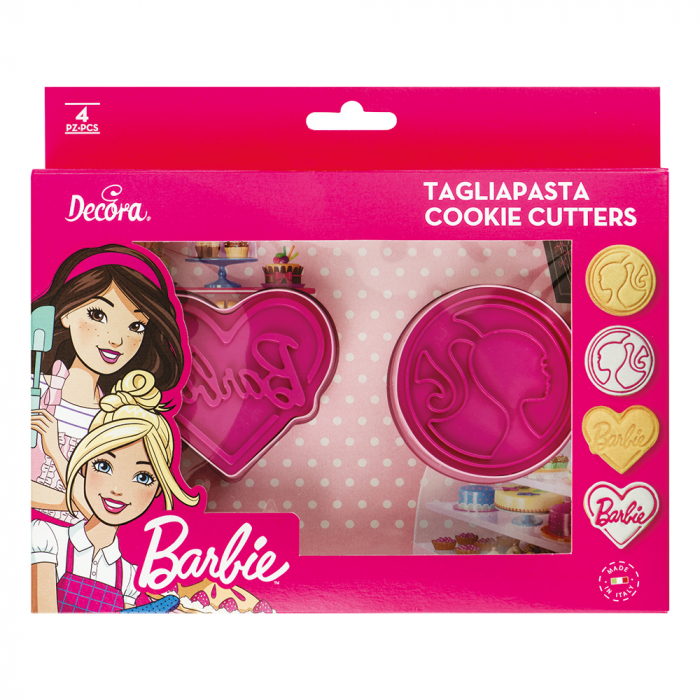Decupator + Marcator Plastic Barbie Rotund, Inima 7 x 6.5 x H 2.2 cm, Set 4 buc [1]