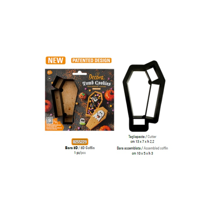 Decupator Plastic Halloween - Sarcofag 10, 13 x 5, 7 x H 2.2, 3 cm, 2 buc [2]
