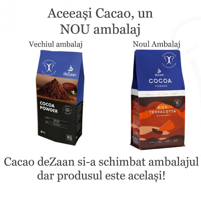 DeZaan Cacao pudra, 20-22% unt de cacao, Rich Terracotta 1 Kg [2]