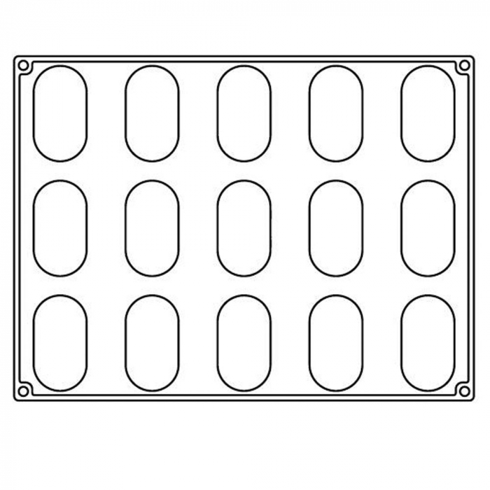 Forma Silicon Bachour, Monoportii Delish, 8.2 x 4.4 x h 3.7 cm, 100 ml, 15 cavitati [2]