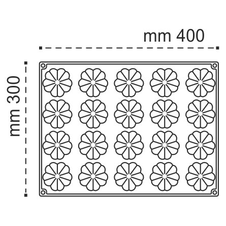 Forma Silicon Bachour, Monoportii Gel, Ø 6 x h 6.3 cm, 90 ml, 20 cavitati [2]