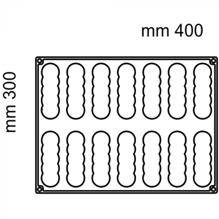 Forma Silicon Bachour, Monoportii Miami, 11.8 x 3.3 x h 4.2 cm, 90 ml, 14 cavitati [2]