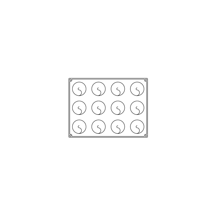Forma Silicon Bachour, Monoportii Tulip, Ø 5.5 x h 5.6 cm, 90 ml, 20 cavitati [2]